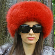 Fox Fur Hat with Silver High